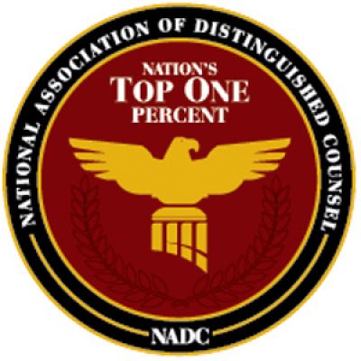 Nation's Top One Percent by the National Association of Distinguished Counsel